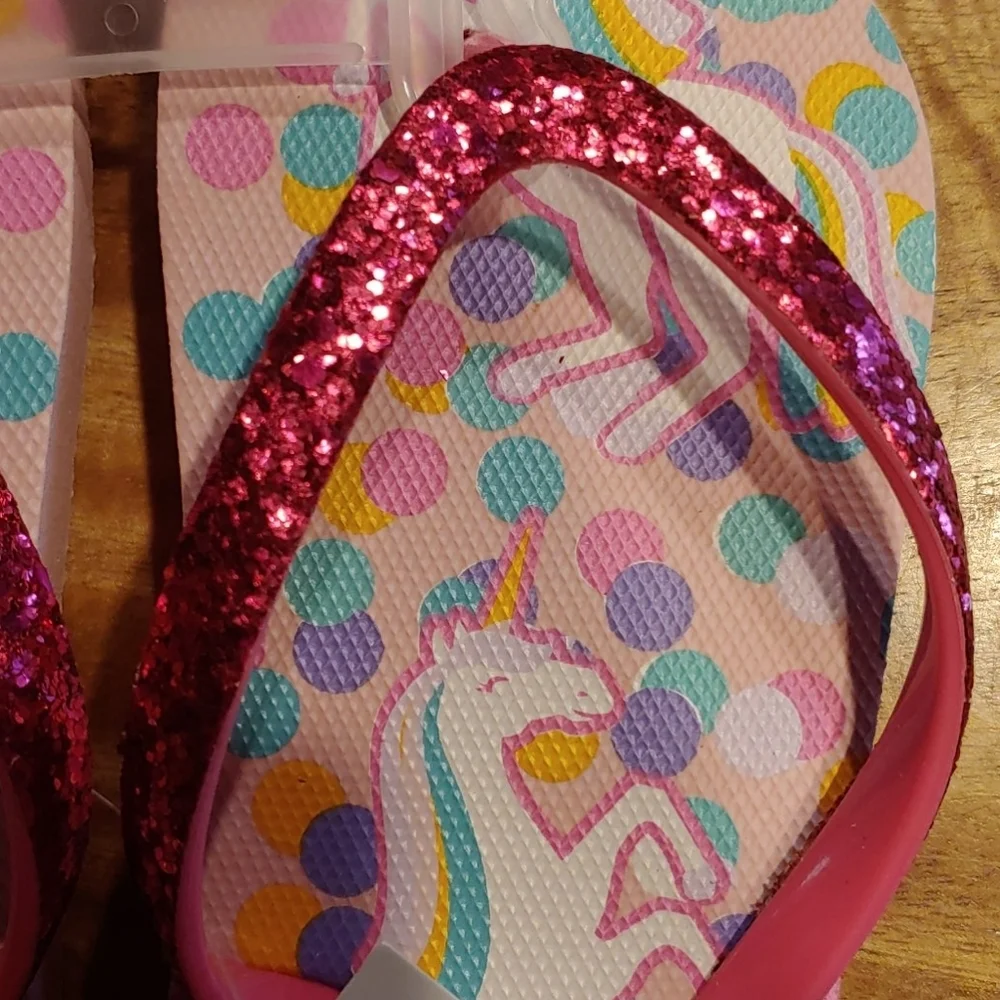 NWT 2 for $15  Limited Too Unicorns & Dots Flips Flops